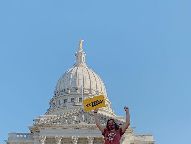 Crowd at Capitol celebrates president-elect Joe Biden, protests for BLM