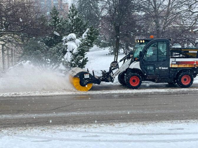 Badger Herald archival photo of a snow plow in Madison. January 23, 2024. 