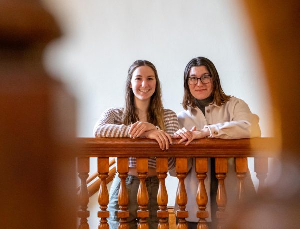 Focusing on supporting seniors ahead of a post-graduation transition period has guided 2024-25 Senior Class President Sam Mahlum (left) and Senior Class Vice President Shelby Olson (right).